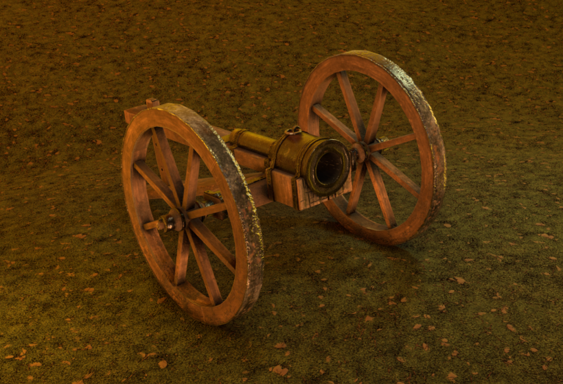 Medieval cannon Blender 3D EEVEE render preview