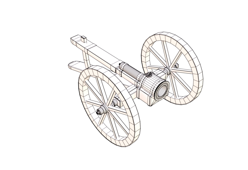 15th Century Bombard Cannon 3D Model - Mortar Artillery Weapon