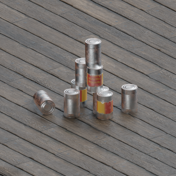 Meat Can Food Free 6 Canned meat model in the Blender EEVEE render