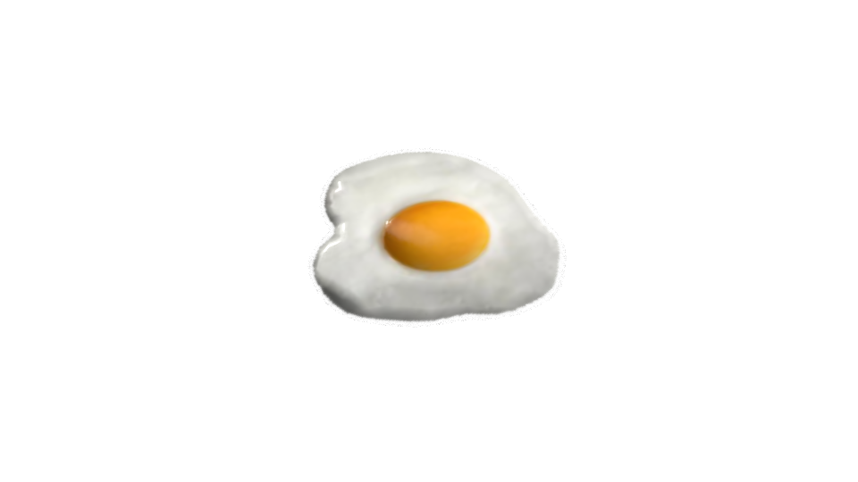 Fried Egg On White Background Stock Photo PNG Images