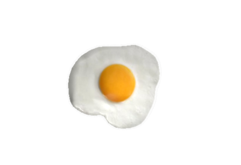 Super low polygon fried egg - food asset Free