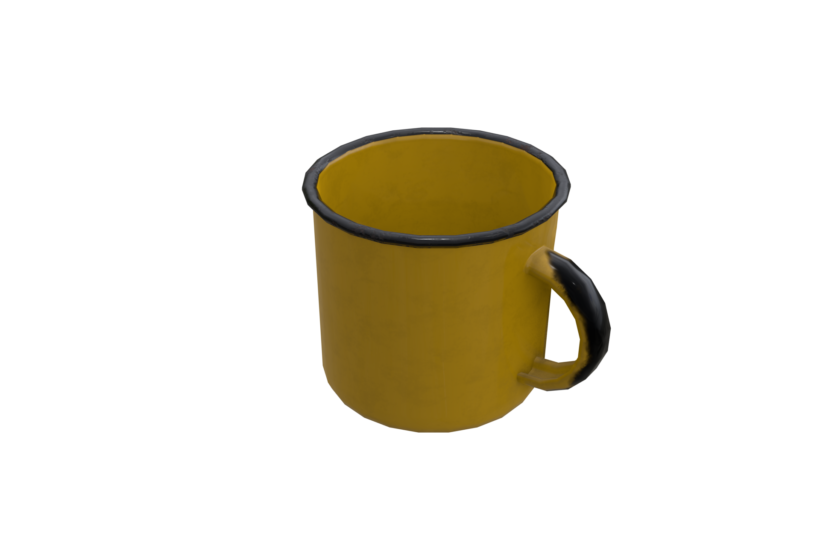Old Low Poly Enamel Mug - Image 7