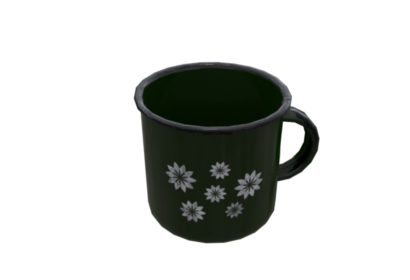 Old Low Poly Enamel Mug - Image 6
