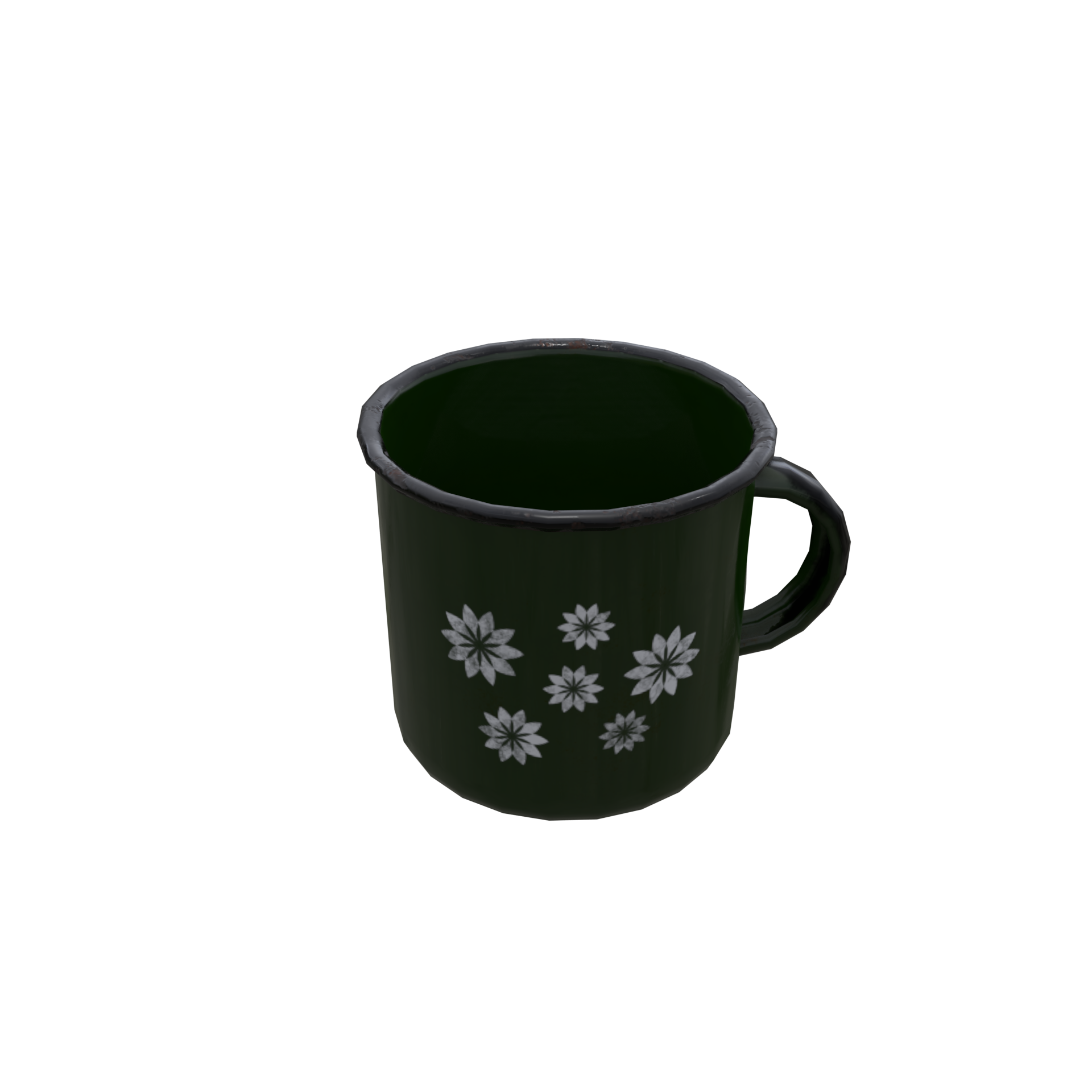 Old Low Poly Enamel Mug