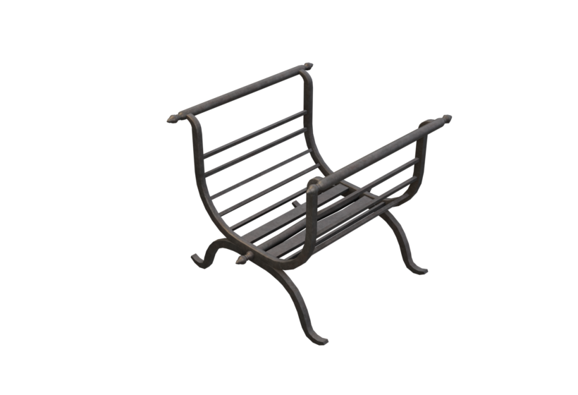 Low poly firewood holder 3D model