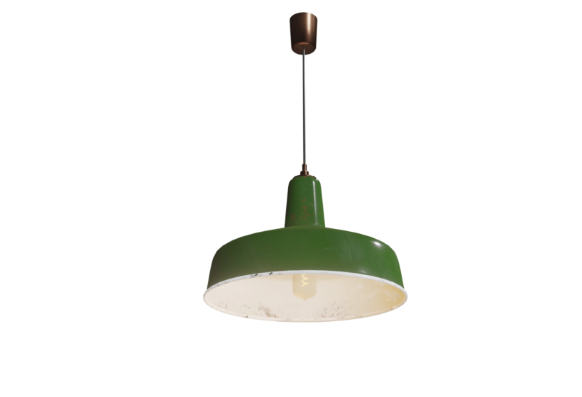Old low poly pendant lamp 3d game ready model
