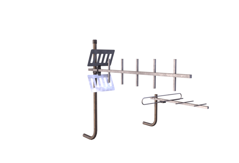 TV antennas 3D Model Blender Cryengine Spec Gloss
