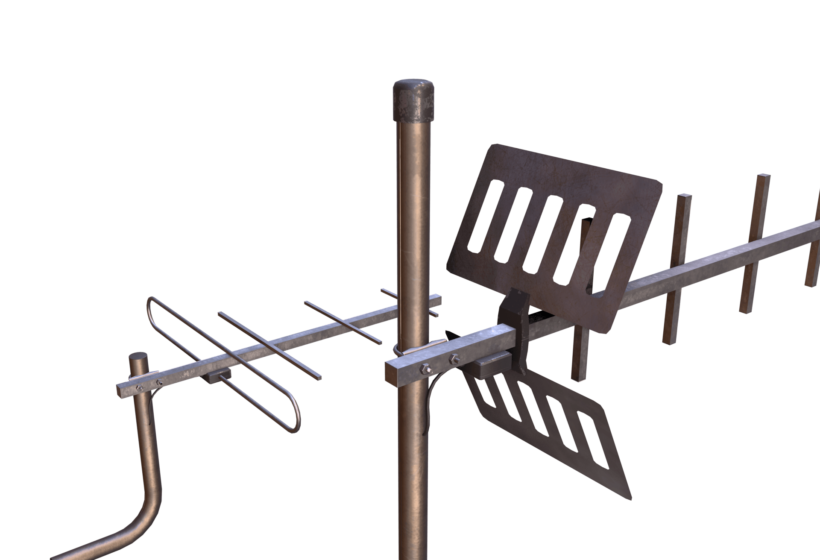 TV Antenna 3D Model Low Poly Game Ready - Antenna 02 Preview