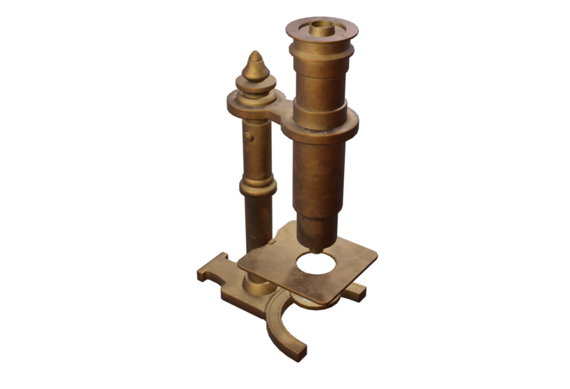 Vintage microscope 3D model low poly game ready