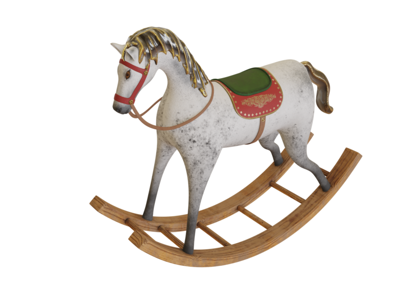 Vintage 3D rocking horse