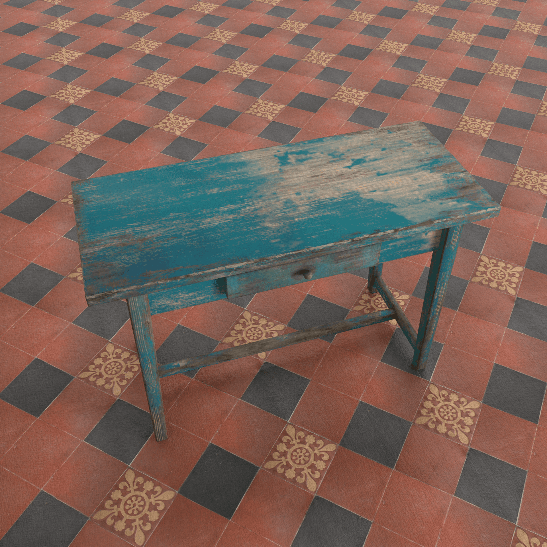 Low Poly Old Table