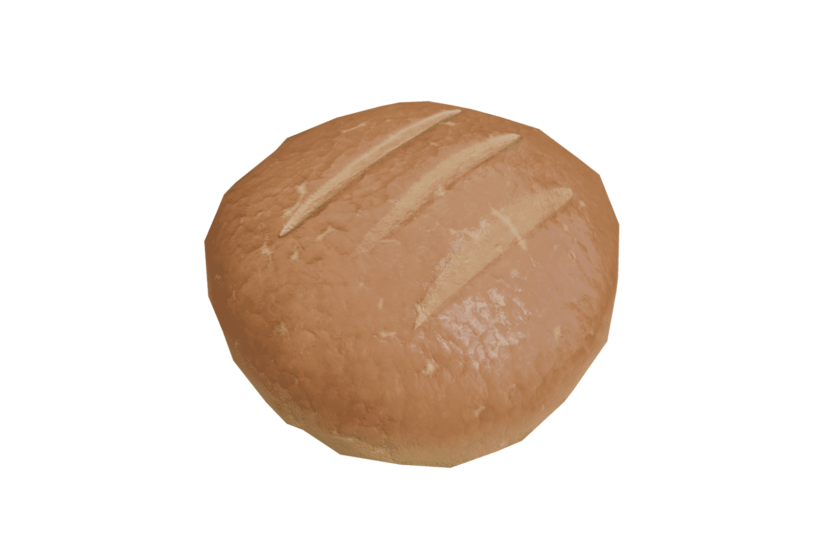 free loaf of bread 3d model Cryengine Unreal Unity Blender preview 4