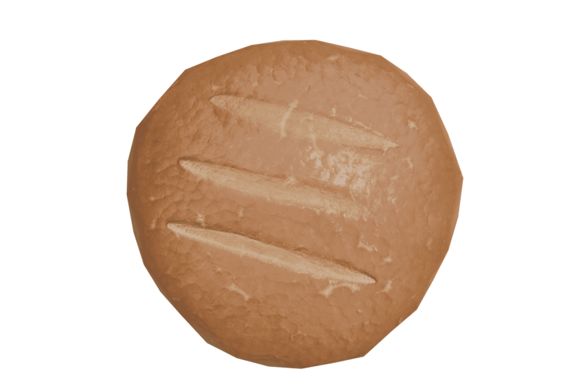 low poly bread 3d model free download preview 5