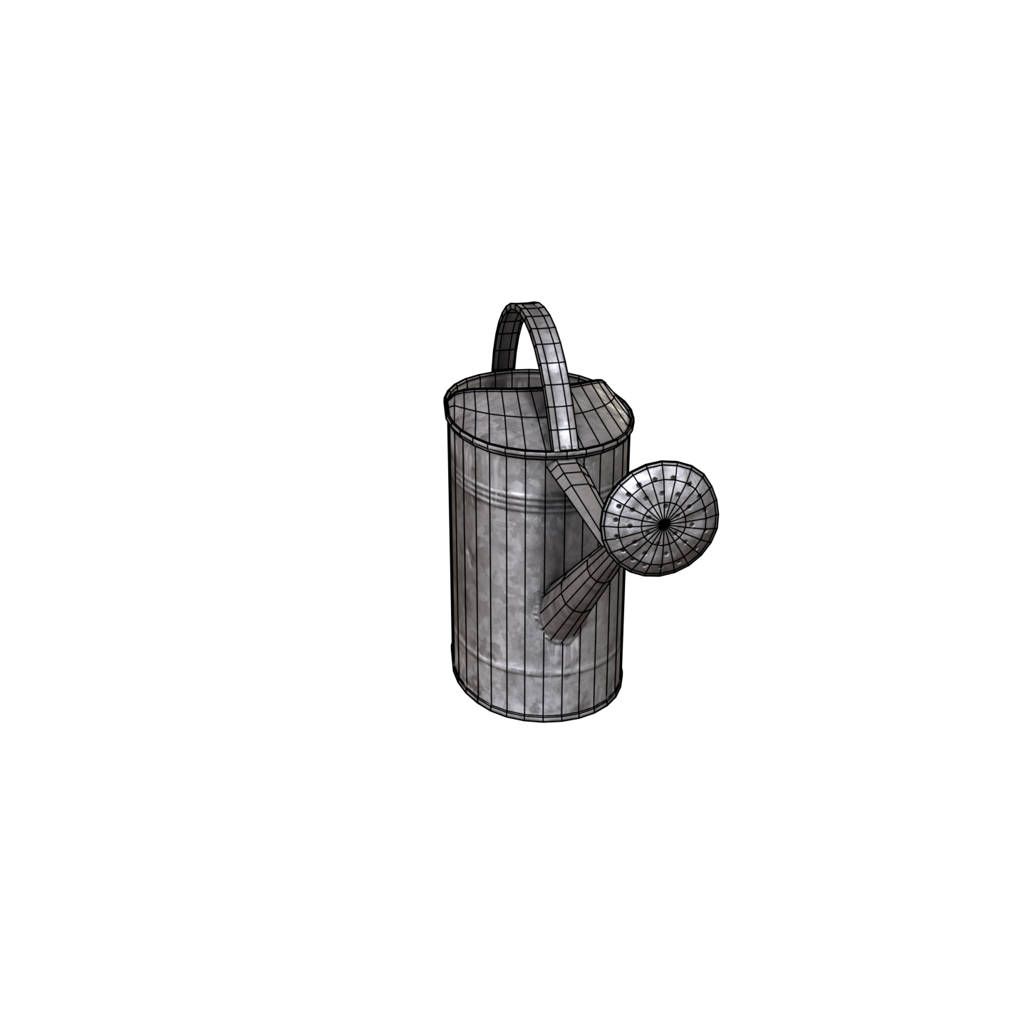 Realistic Old Watering Can (Low Poly)
