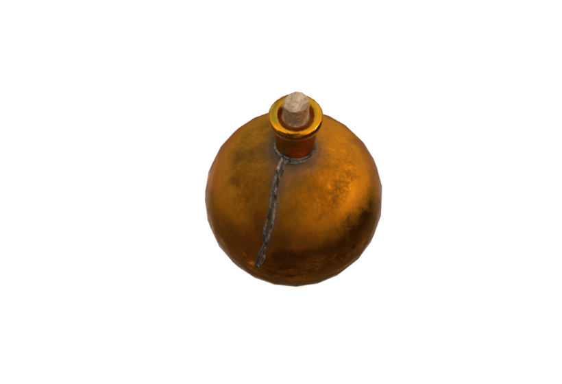 Witch Ball 3D Model Golden Preview