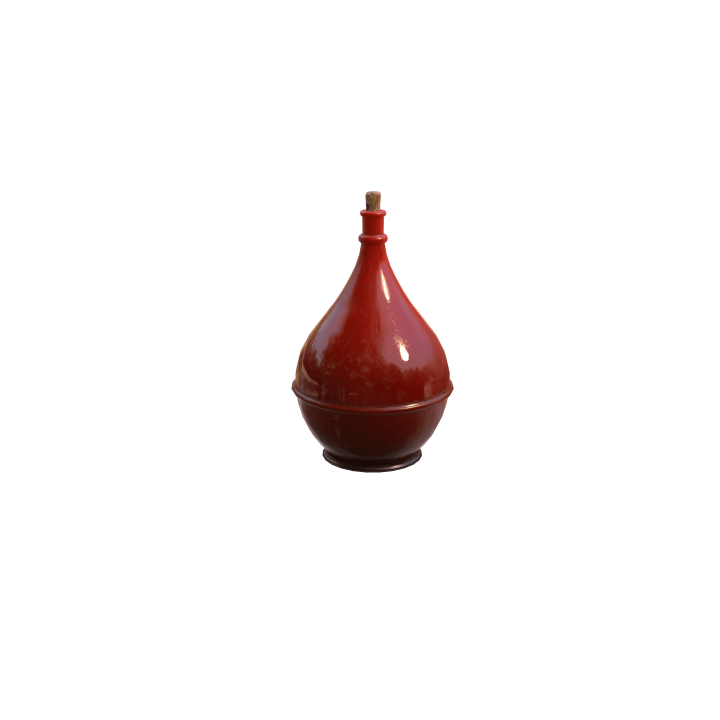 Vial Low Poly 2 Red phial 3D model low poly game ready for download