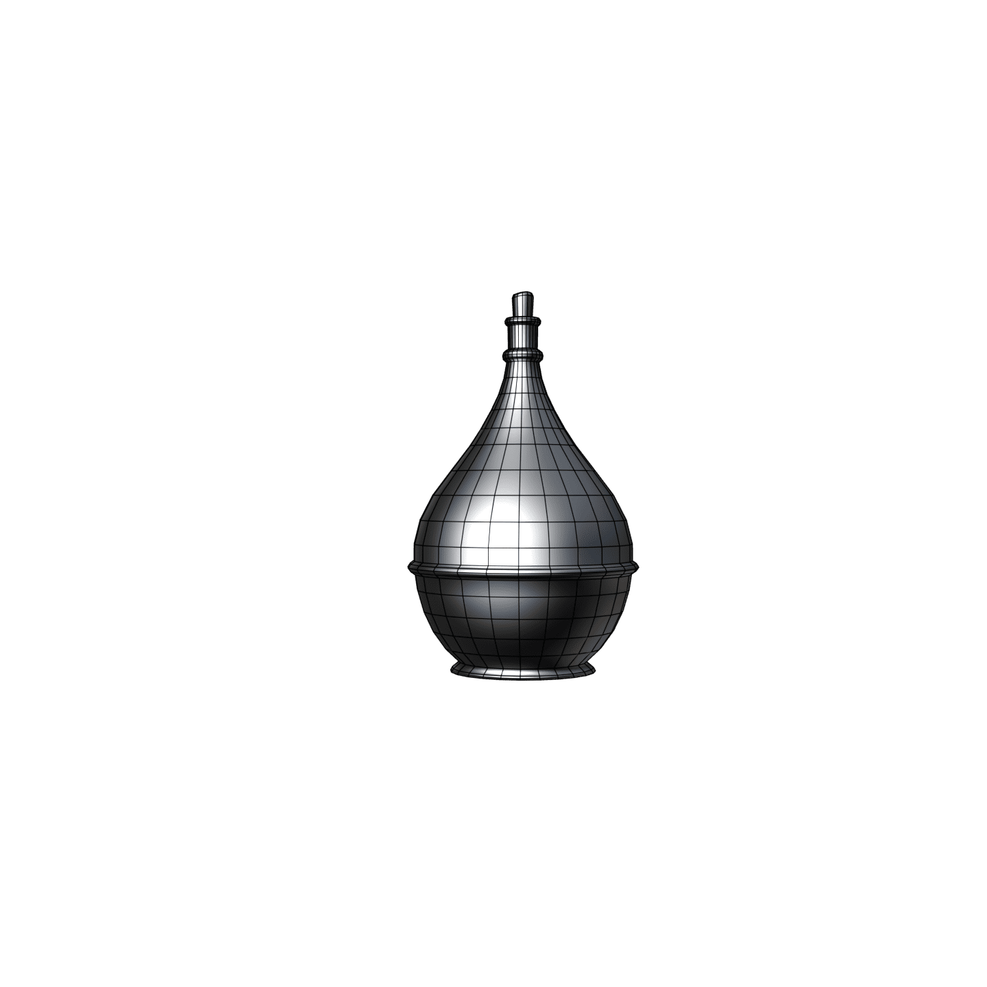 Vial Low Poly 3 Low poly phial 3D model - wireframe preview - Blender Cryengine compatible