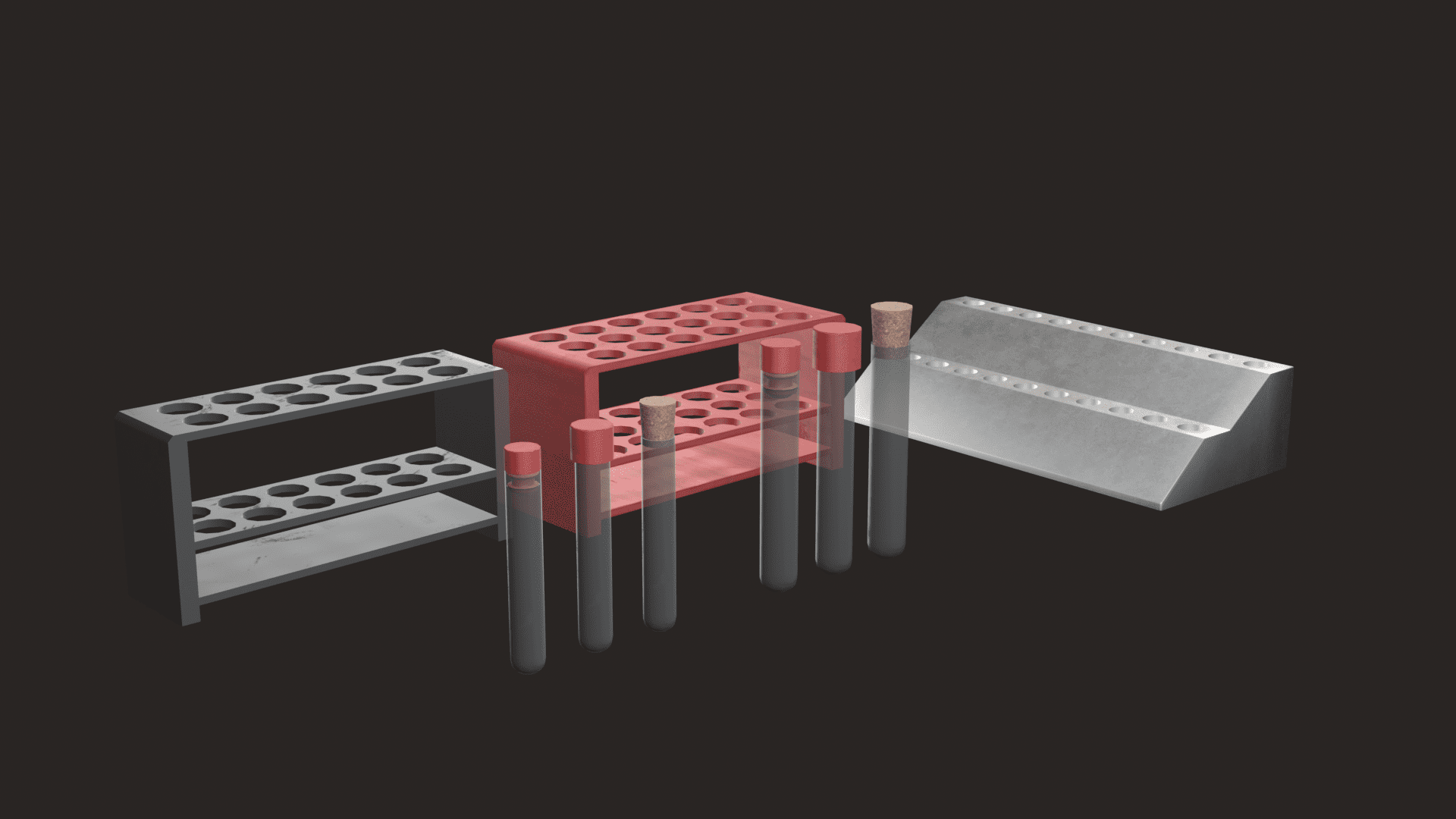 Laboratory Test Tubes & Stands Pack 2 laboratory_probe_tube_asset_pack