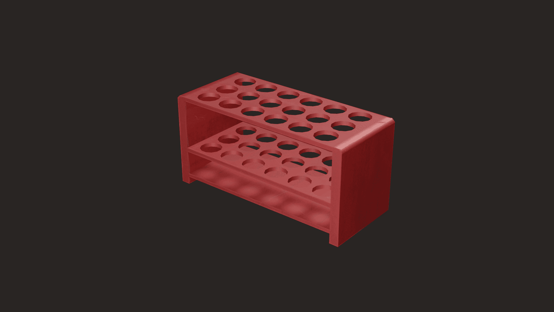 Laboratory Test Tubes & Stands Pack 7 red_plastic_test_tube_stand