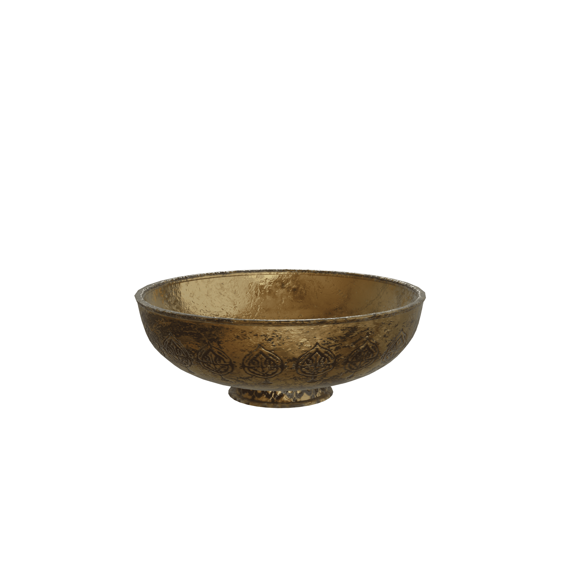 Middle Eastern Persian Dish Game Model Pack 7 A 3D model of a bronze middle-eastern style dish