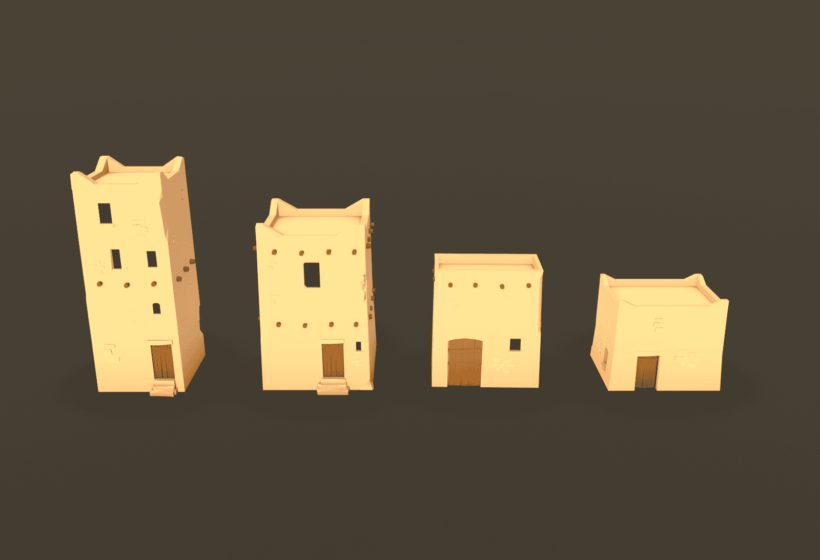 3D models of Desert Arabic Houses
