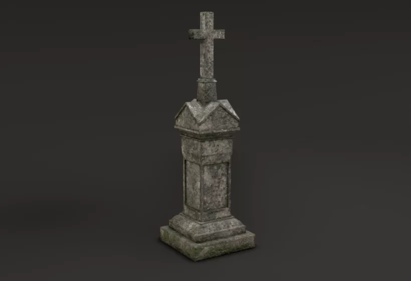 Graveyard Cross Tombstone 03 - Image 2