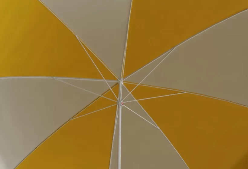 game ready beach umbrella low poly 3D model closeup bottom view p2