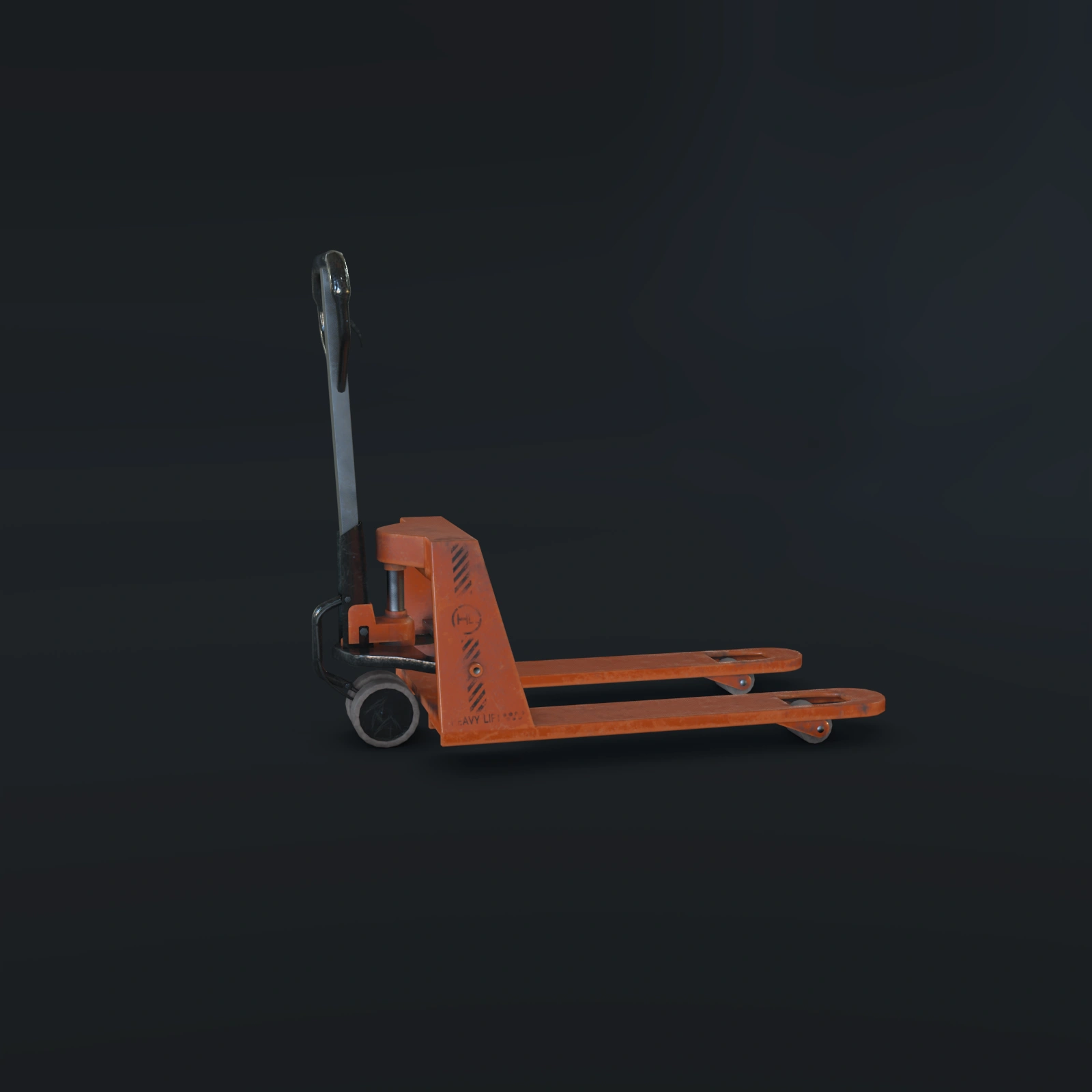 Low Poly Pallet Jack 3D Model - Pallet Truck Game Ready Asset