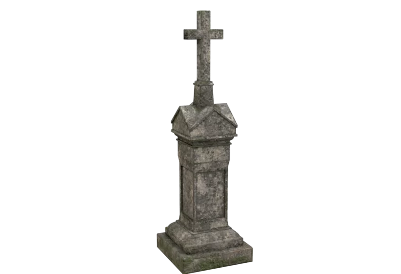 Cemetery cross tombstone 3d game asset prev1