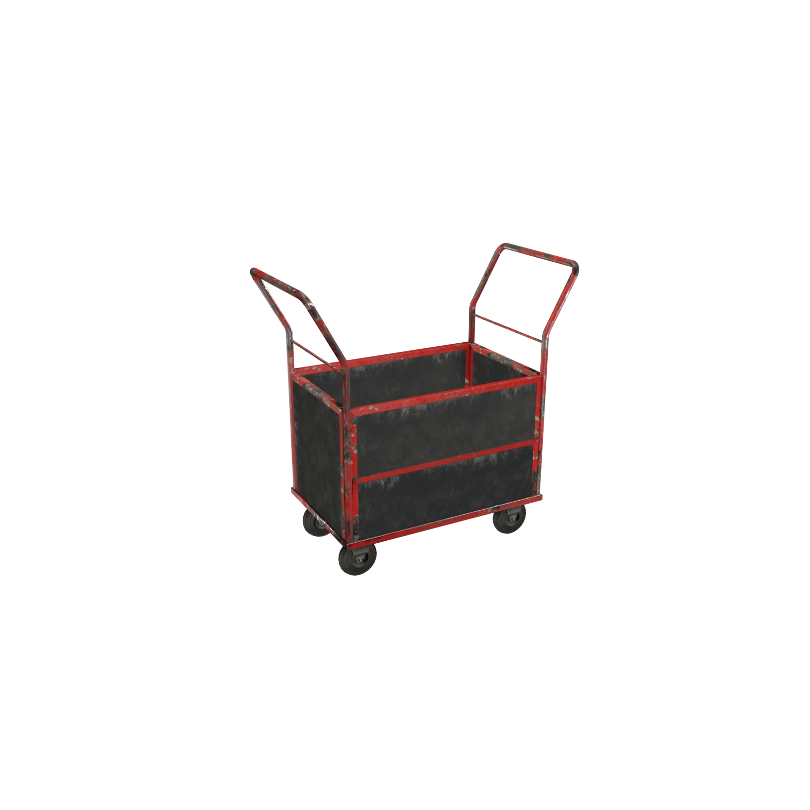 Industrial Trolley 11 industrial trolley 3d model prev3 red all sides