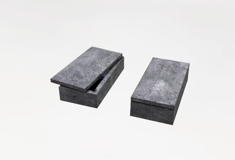 low poly cemetery grave 3d model simple grave game asset prev1