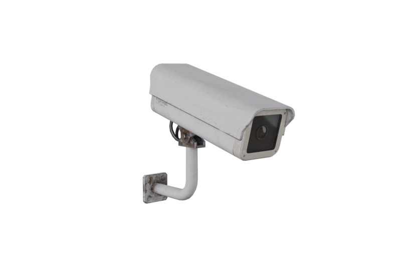 A low poly CCTV surveillance security camera game asset PBR 3d model prev3 left side