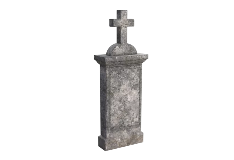 old grave stone v8 3d model prev1