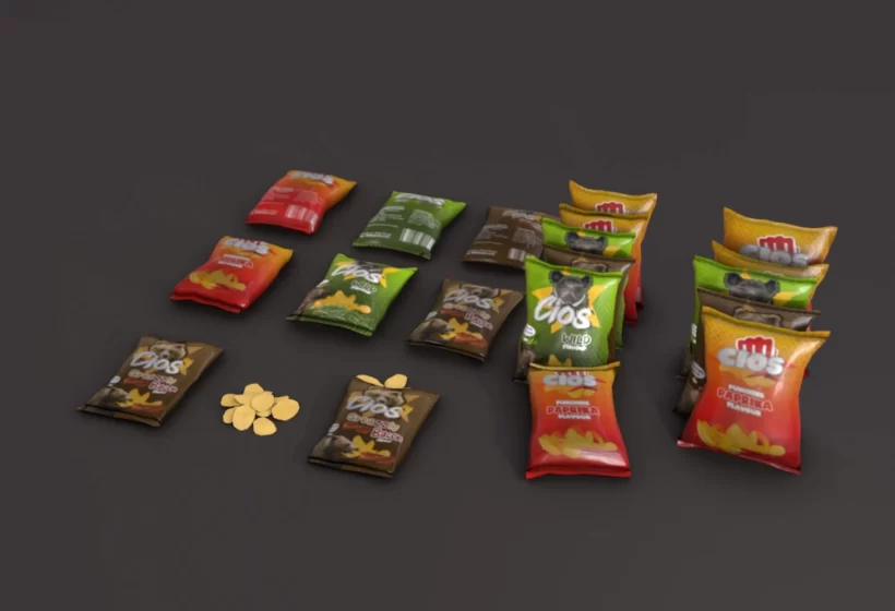 potatao crisps chips 3d model prev2 variations