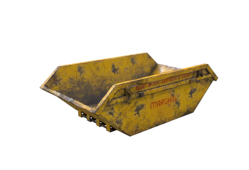 A trash dumpster construction waste skip 3d model prev2 yellow