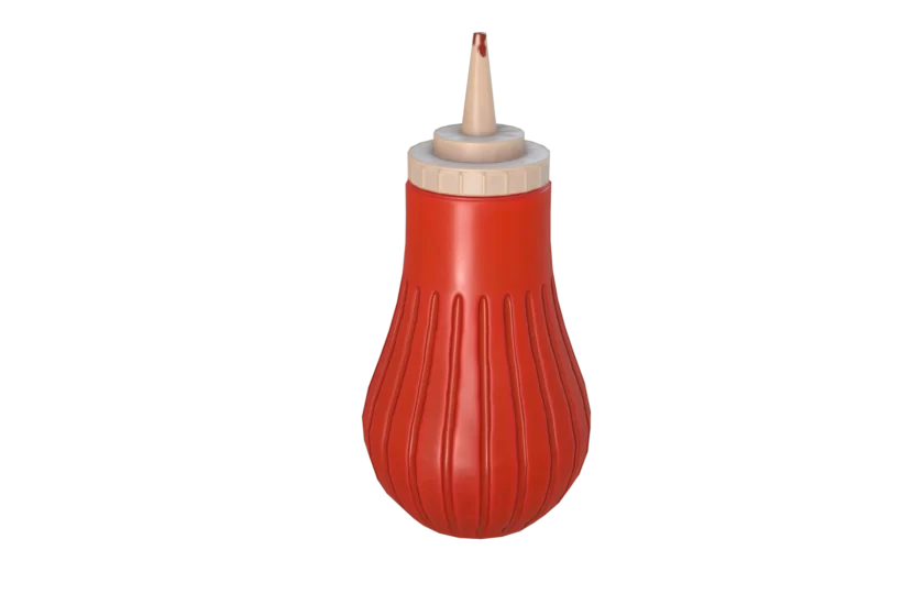 High Quality Ketchup and Mustard Bottles Game Ready Asset