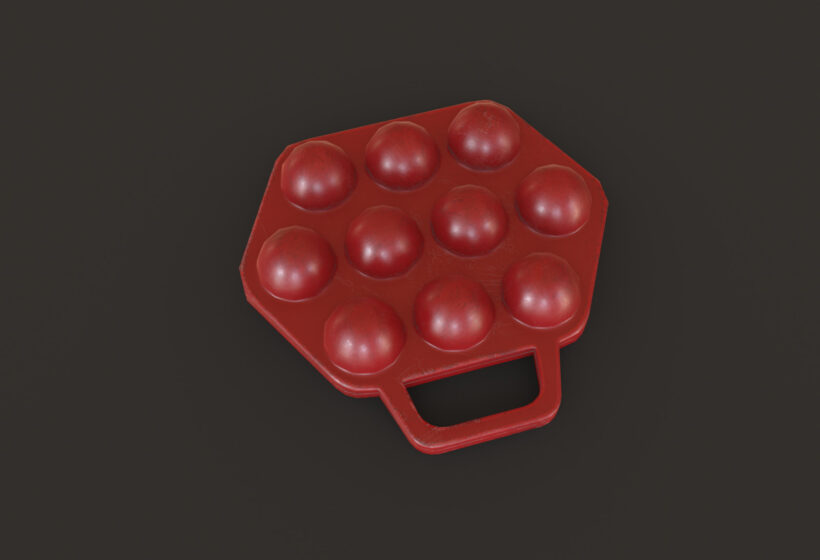 low poly kitchen eggs container 3d model soviet game prop