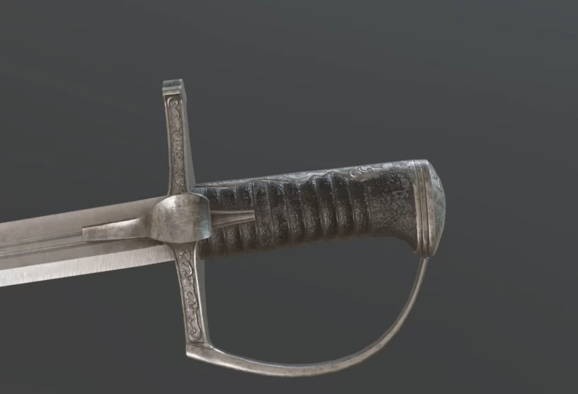 3d Polish hussar saber game ready asset