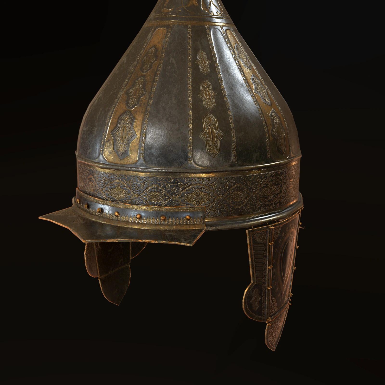 Middle Eastern Helmet 3 eastern helmet 3d game model