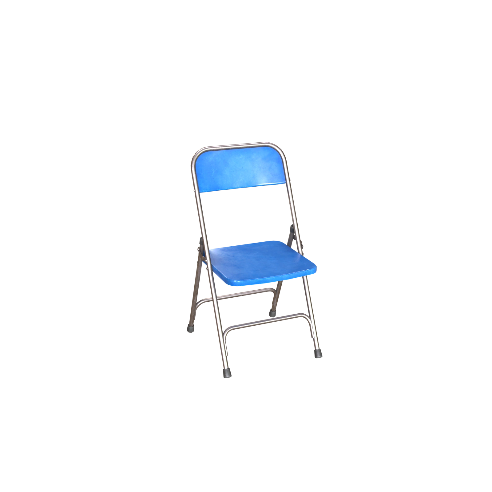 Folding Chair 02 3 A foldable chair game ready asset plastic metal blue prev2