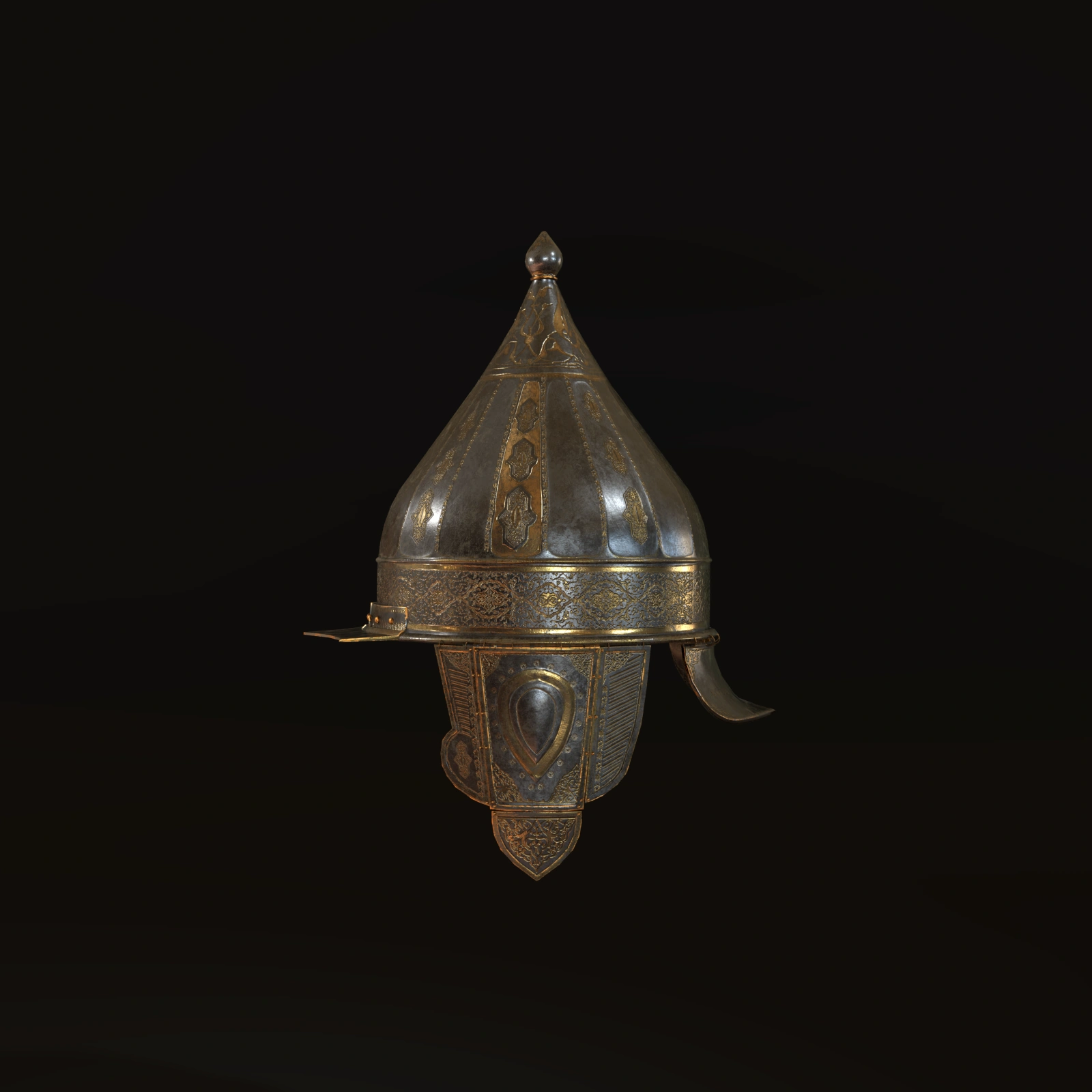 Middle Eastern Helmet 5 middle eastern persian helmet 3d model