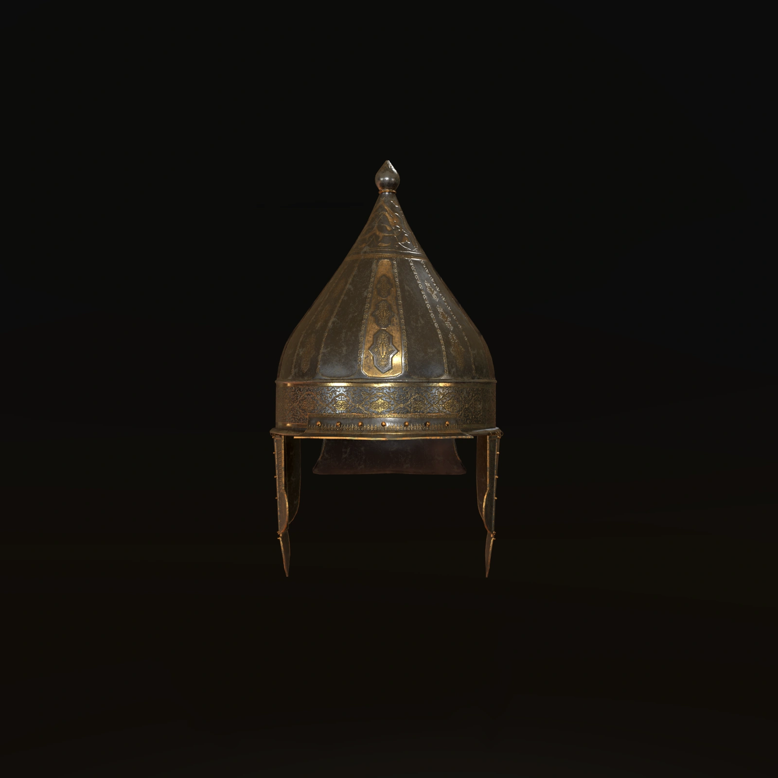 Middle Eastern Helmet 6 middle eastern persian ottoman helmet 3d game asset