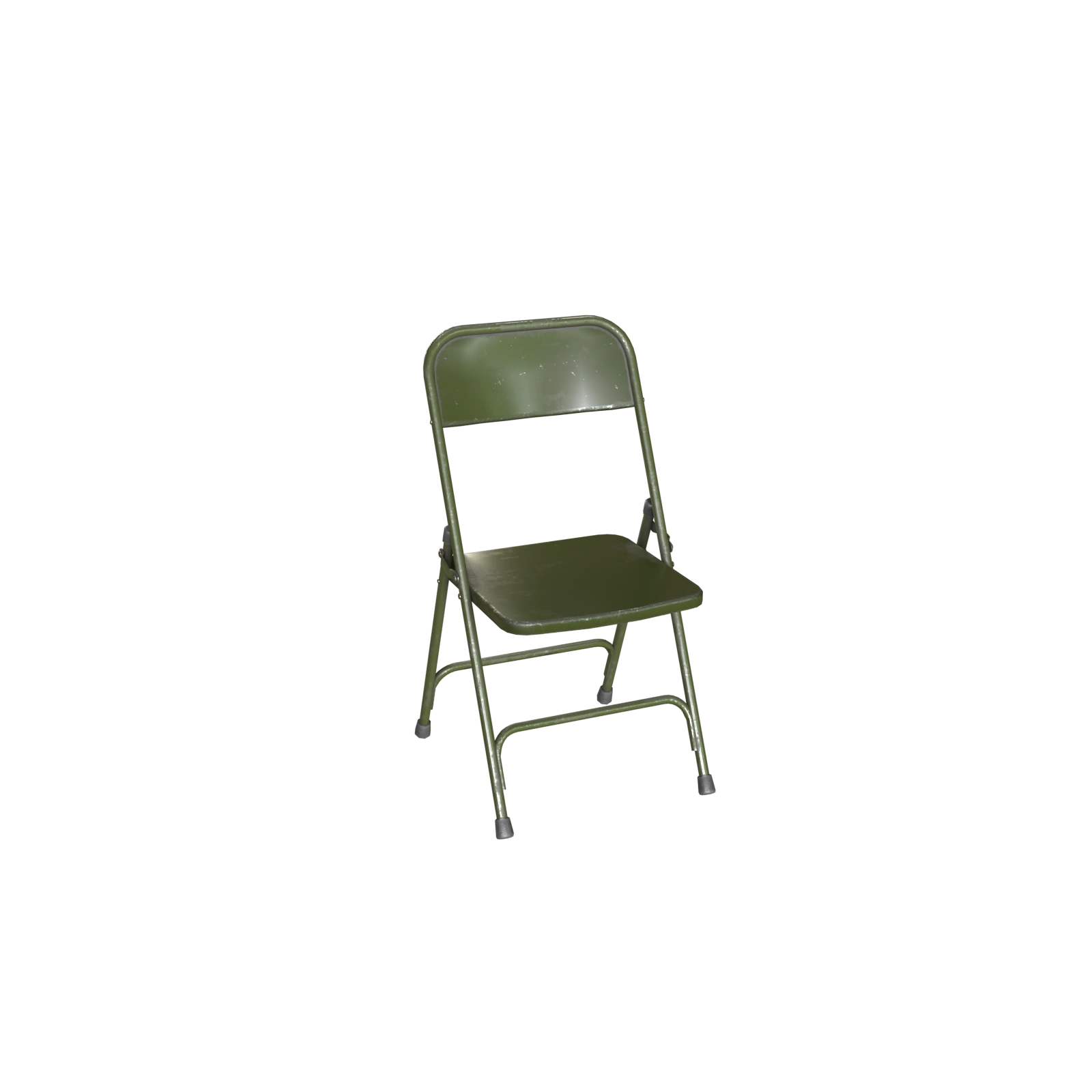 Folding Chair 02 2 military base folding chair 3d model green metal prev1