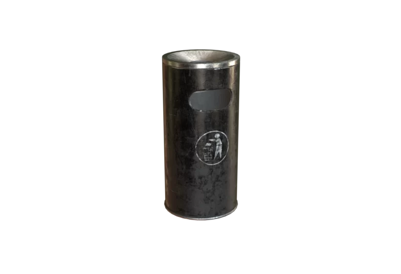 cigarette bin 3D model game ready low poly prev1