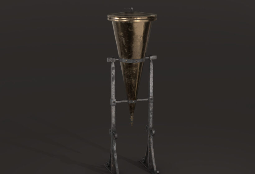 medieval alchemy lab percolator 3D model game asset prev2