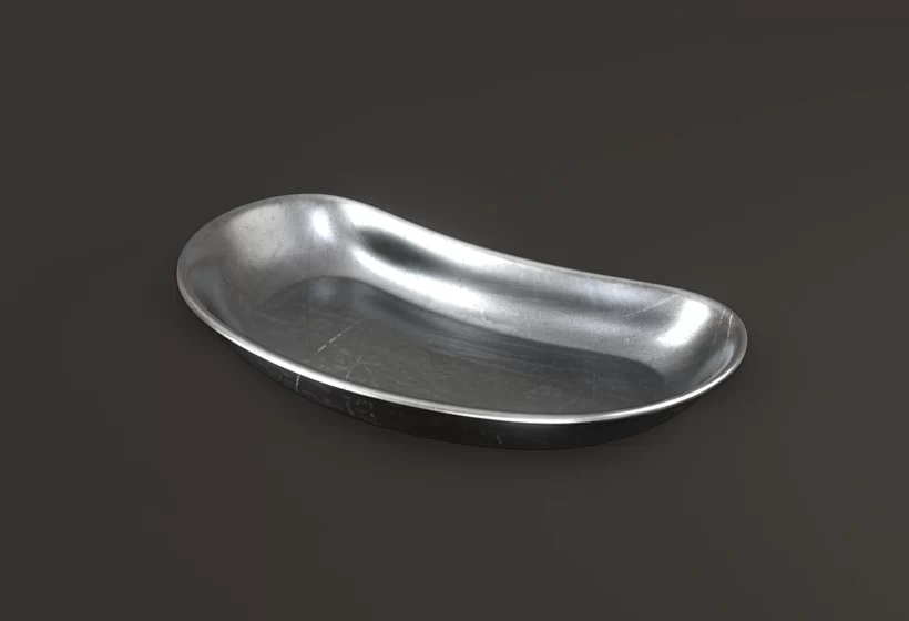 stainless steel medical bowl surgical laboratory equipment 3D asset