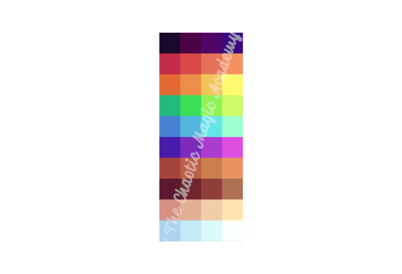 AmaVibrant Colour Palette for Pixel Art Preview by The Chaotic Magic Academy