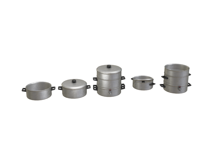 Retro cooking pots 3d model game asset Cryengine Blender