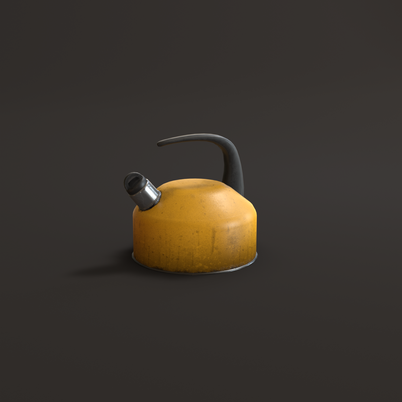 Vintage Whistle Kettle 2 vintage kettle 3d model low poly worn retro game asset prev2 background
