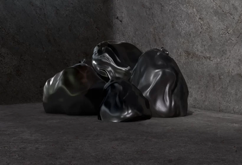 rubbish bags trash 3D model free game ready asset blender Cryengine prev2